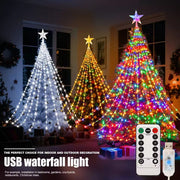LED Outdoor Christmas Tree Decorations Lights USB 2/3M Waterproof