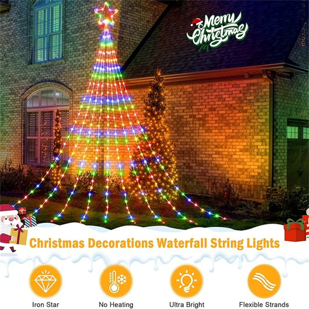 LED Outdoor Christmas Tree Decorations Lights USB 2/3M Waterproof
