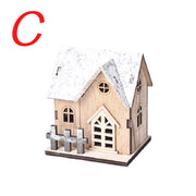 Christmas LED Light Wooden House Luminous Cabin